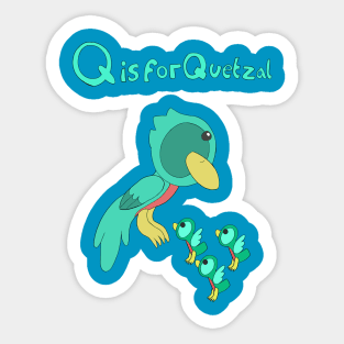 Q is for Quetzal Sticker